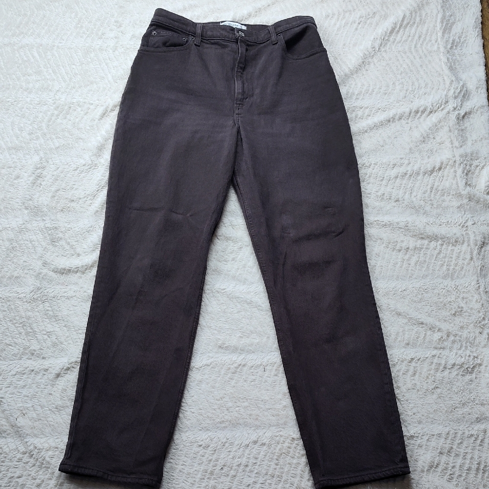 Abercrombie & Fitch Women's 90 Straight Ultra High Rise Brown Denim Size 29 / 8